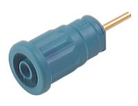 972363102 Hirschmann Test & Measurement Blue Female Banana Socket, 4 mm Connector, Solder Termination, 24A, 1000V ac/dc, Gold