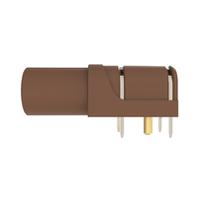rs-sweb-8094-au-br Schutzinger Brown Female Banana Connector, 4 mm Connector, PCB Pins Termination, 24A, 1kV, Gold Plating