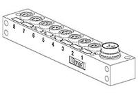 1202470063 Molex 120247 Series Sensor Box, M8, 3 way, 8 port