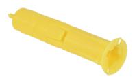 r-uno-yel-1000 RawlPlug Yellow Plastic Wall Plug, 24mm Length, 5mm Fixing Hole Diameter