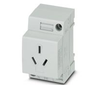 0804087 Phoenix Contact Mains Sockets, 10A, DIN Rail Mount, 250 V