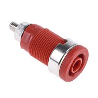 seb-6445-ni-rt Schutzinger Red Female Banana Socket, 4 mm Connector, Screw Termination, 32A, 1000V, Nickel Plating