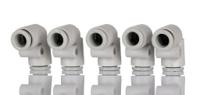 kq2l06-00a SMC KQ2 Series Elbow Tube-toTube Adaptor, Push In 6 mm to Push In 6 mm, Tube-to-Tube Connection Style