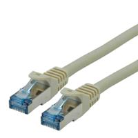 21152805-50 Roline, 5m Cat6a, Grey RJ45 to Male RJ45 Male, S/FTP Shielded, Terminated LSZH Sheath