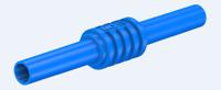 669123-23 Staubli Blue, Female Banana Coupler With Brass contacts