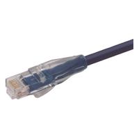 trd695bl-2 L-ComTRD, 2ft Cat6, Blue RJ45 to Male RJ45 Male, Copper Braid Shielded, Terminated PVC Sheath