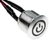 175-8446 RS PRO Illuminated Push Button Switch, Momentary, Panel Mount, 16mm Cutout, SPST, White LED, 36V dc, IP67
