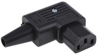 47850000 Schurter C13 Right Angle Cable Mount IEC Connector Socket, 15A, 250 V