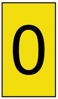 901-10171 HellermannTyton Ovalgrip Slide On Cable Markers, Black on Yellow, Pre-printed "0", 2.5 → 6mm Cable,