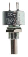 pe30l0fl102kab Vishay PE30 1kΩ Rotary Potentiometer 1-Gang Panel Mount, PE30L0FL102KAB