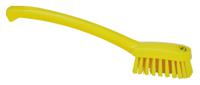 30886 Vikan Medium Bristle Yellow Scrubbing Brush, 22mm bristle length, PET bristle material