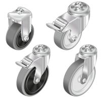 3842541238 Bosch Rexroth M12 Thread Plastic Castor Wheels, 10mm Groove