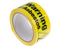 261-0930 RS PRO Black/Yellow Vinyl Safety Labels, Warning Asbestos-Text 33 m x 50mm