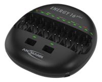 1001-0004-uk Ansmann Energy 16 Plus Battery Charger For NiCd, NiMH 9V, AA, AAA, C, D with EU, UK plug