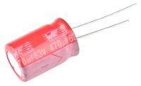 860010778020 Wurth Elektronik 470μF Aluminium Electrolytic Capacitor 63V dc, Radial, Through Hole -
