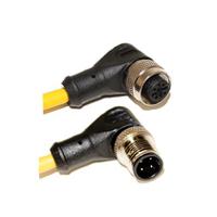 c4bd05m010 Mueller Electric Male 4 way Right Angle Male Connector to Female 4 way Right Angle Female Connector Sensor Actuator