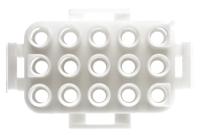 350736-1 TE Connectivity, Universal MATE-N-LOK Male Connector Housing, 6.35mm Pitch, 15 Way, 3 Row