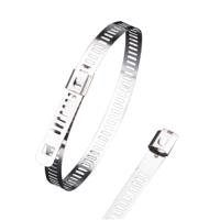 183-4175 RS PRO Cable Tie, Ladder Single Lock, 225mm x 7 mm 316 Stainless Steel, Pk-100