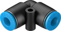 qsl-6-100 Festo QS Series Elbow Tube-toTube Adaptor, Push In 6 mm to Push In 6 mm, Tube-to-Tube Connection Style, 130741