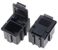 smd-box-n-1-6-6-10-10 Licefa Black PS Compartment Box, 21mm x 29mm x 22mm
