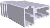926522-2 TE Connectivity, Positive Lock .250 2 Way Nylon Crimp Terminal Housing, 6.35mm Tab Size, Natural