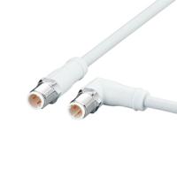 evf536 ifm electronicEVF, 500mm Cat5e, Grey M12 to Male M12 Male, Shielded, Terminated MPPE Sheath