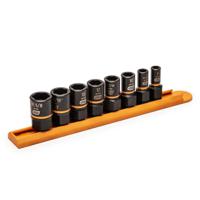 84782 GearWrench 8-Piece Imperial 1/4 in, 3/8 in Standard Socket Set with Ratchet, Extraction