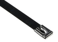 123-5029 RS PRO Cable Tie, Roller Ball, 360mm x 12 mm, Silver Stainless Steel, Pk-100