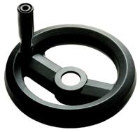 161-1988 RS PRO Black Glass-Fibre Reinforced Technopolymer Hand Wheel, 100mm diameter