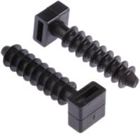 151-80110-lok01-pa6hir-bk HellermannTyton Self Adhesive Black Cable Tie Mount 12 mm x 44mm, 9mm Max. Cable Tie Width