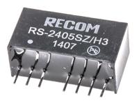 rs-2405szh3 Recom RS DC-DC Converter, 5V dc/ 400mA Output, 9 → 36 V dc Input, 2W, Through Hole, +75°C Max Temp -40°C Min Temp