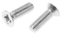 914-1832 RS PRO Pozi M8 Countersunk A2 304 Stainless Steel Machine Screws DIN 965 x 25.0mm