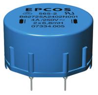 b82725a2602n001 EPCOS 3.9 mH ±30% Ferrite Power Line Choke, 6A Idc, 40mΩ Rdc 250 V ac, B82721A