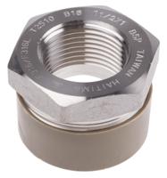 826-7096 RS PRO Stainless Steel Pipe Fitting, Straight Hexagon Bush, Male R 1-1/2in x Female Rc 1in