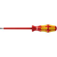 006130 Wera Slotted Insulated Screwdriver, 8 x 1.2 mm Tip, 175 mm Blade, VDE/1000V, 287 mm Overall