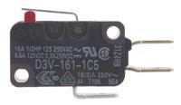 d3v-161-1c5 Omron Short Hinge Lever Micro Switch, Tab Terminal, 16 A @ 250 V ac, SPDT, IP40