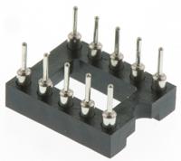 110-87-310-41-001101 Preci-Dip 2.54mm Pitch Vertical 10 Way, Through Hole Turned Pin Open Frame IC Dip Socket, 1A