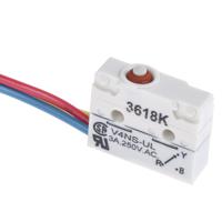 v4nsul Saia-Burgess Plunger Micro Switch, Pre-wired Terminal, 3 A @ 250 V ac, SPDT, IP67
