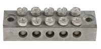 283-0746 RS PRO 5-Way Double Screw Earth Terminal Block, 0 to 16mm², 0 → 16 AWG Wire, Screw Down, Brass Housing