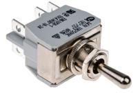 647h2 APEM Toggle Switch, Panel Mount, (On)-Off-(On), DPDT, Solder Lug Terminal, 250V ac