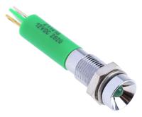 211-415 RS PRO Green Panel Mount Indicator, 12V dc, 6mm Mounting Hole Size, Solder Tab Termination