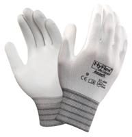 11600090 Ansell Hyflex White Nylon Nylon Work Gloves, Size 9, Polyurethane Coating