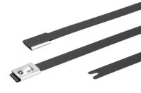 111-00290-mbt14sfc-spss316-bk HellermannTyton Cable Tie, 362mm x 4.6 mm, Black Polyester Coated Stainless Steel, Pk-100