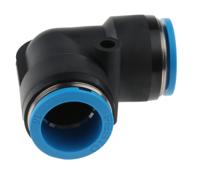 qsl-16 Festo QSL Series Elbow Tube-toTube Adaptor, Push In 16 mm to Push In 16 mm, Tube-to-Tube Connection Style, 153075