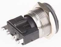 mp0031 Bulgin MP0031 Series Push Button Switch, Momentary, Panel Mount, 19.2mm Cutout, SPST, 250V ac, IP66