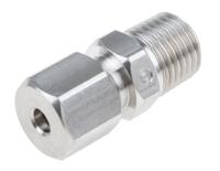 123-5570 RS PRO 1/4 NPT Compression Fitting for Use with Thermocouple or PRT Probe, 4.5mm Probe, RoHS Compliant Standard