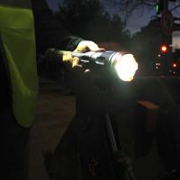 obs-fl5 Observer Tools LED Tactical Torch Grey/Red - Rechargeable 8000 lm, 276 mm