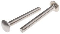 122-4441 Plain Stainless Steel Coach Bolt, M10 x 90mm