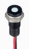 171-3833 RS PRO White Panel Mount Indicator, 21.6 → 26.4V dc, 6mm Mounting Hole Size, Lead Wires Termination, IP67