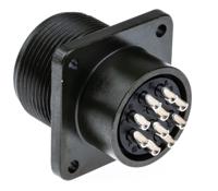 ms3102a-18-1s Amphenol Industrial, MS3102A, Copper Alloy 10 Way Box Mount MIL Spec Circular Connector Receptacle, Socket
